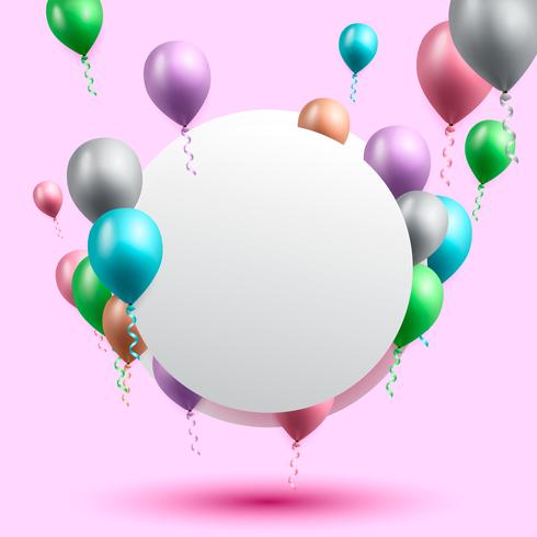 verjaardag achtergrond, verjaardag ballon behang vector