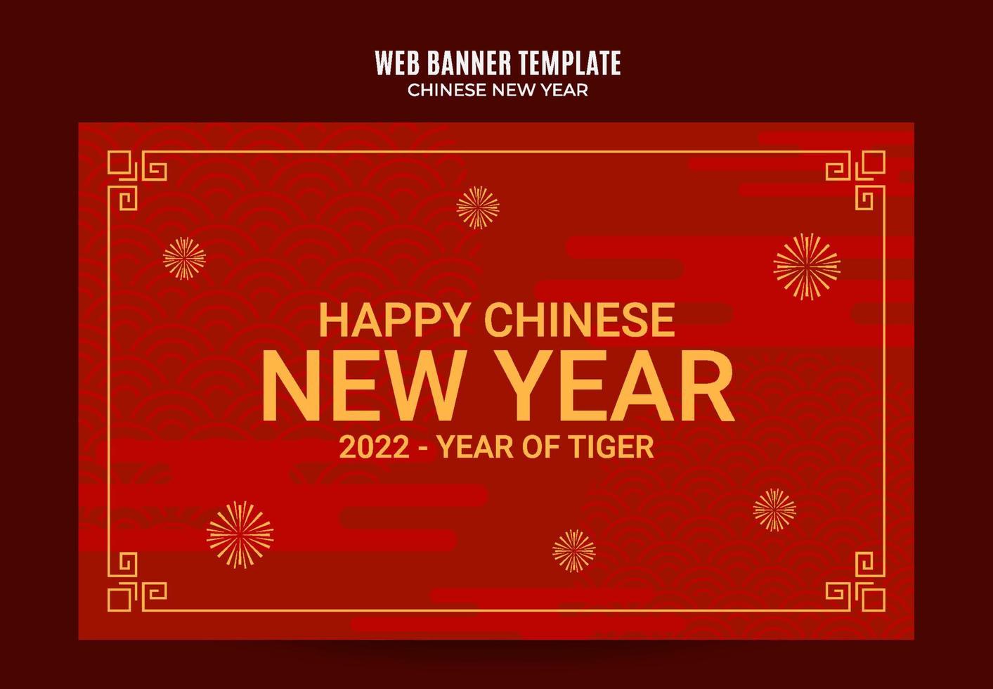 chinees nieuwjaar 2022 webbannersjabloon vector