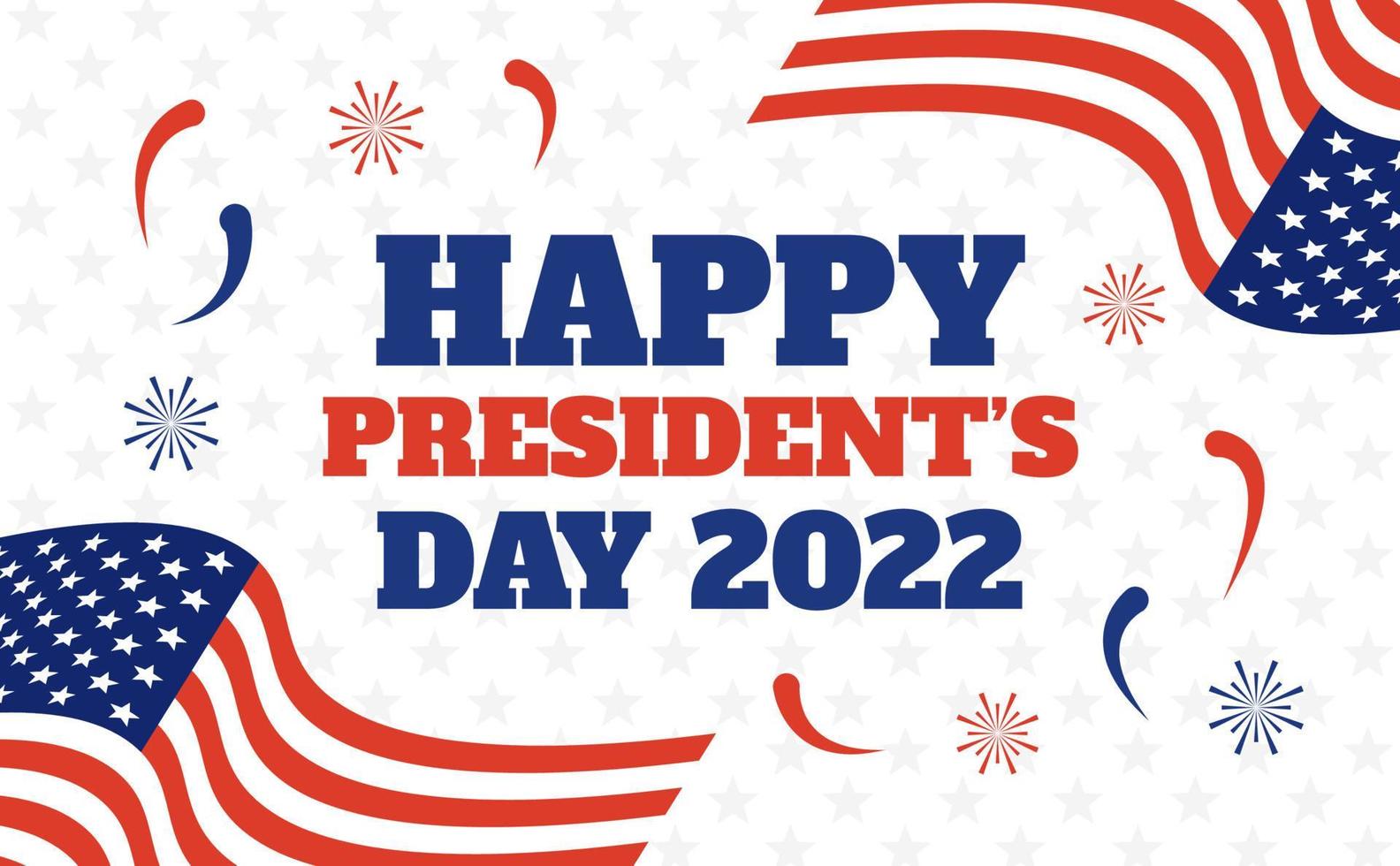 gelukkige presidentendag in de Verenigde Staten. federale feestdag in Amerika. februari gevierd. poster, webbanner, ruimte en achtergrond vector
