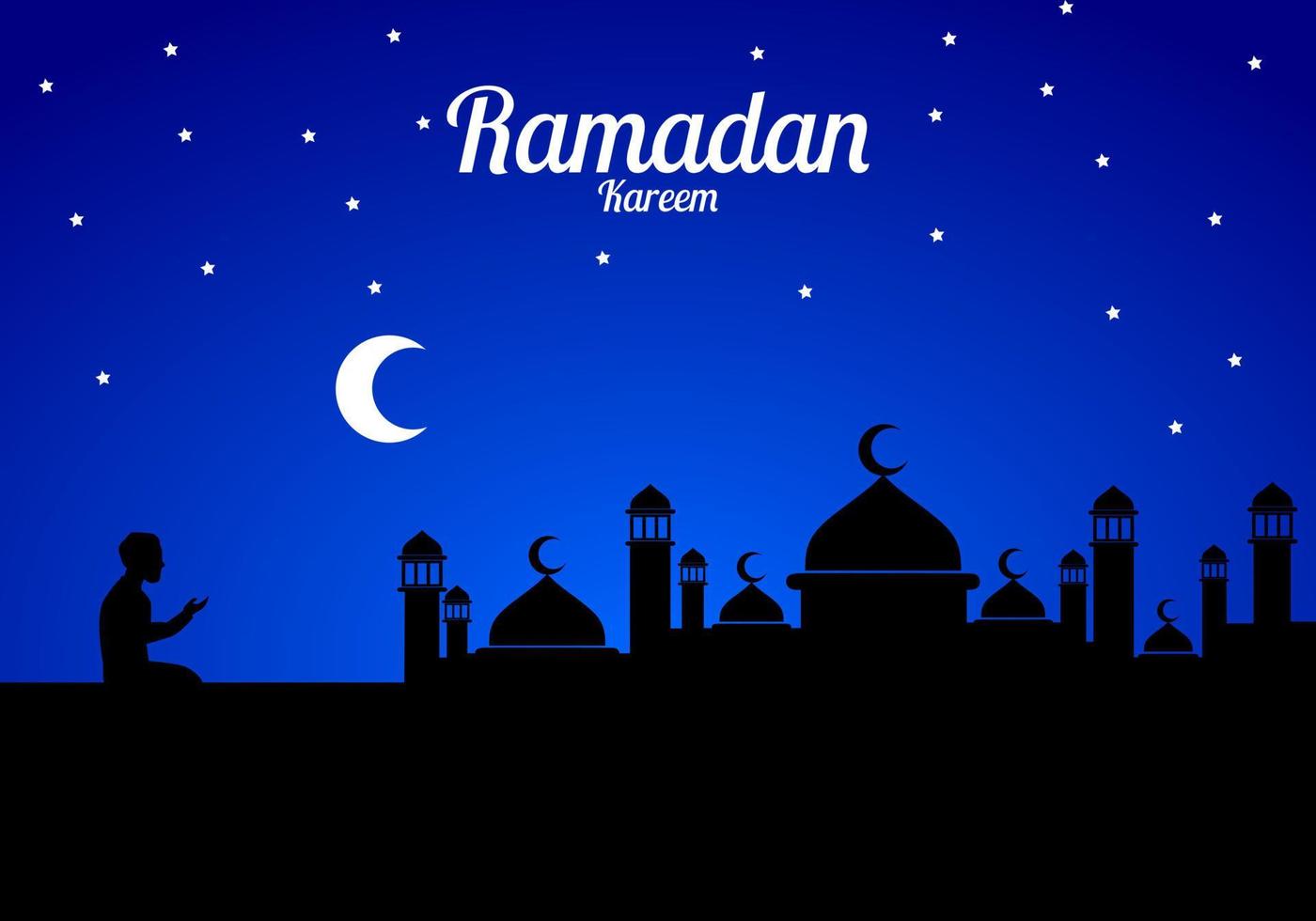 ramadan nacht achtergrond vector