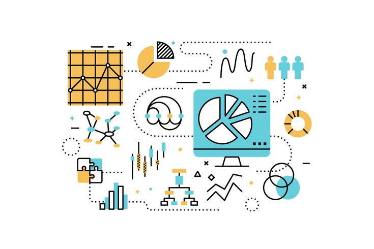 Gegevens analyse illustratie vector