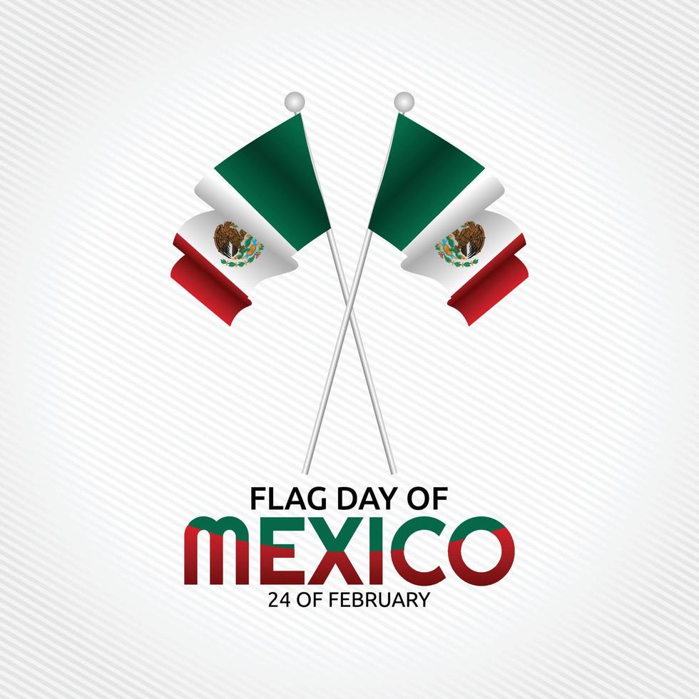 vlag dag van mexico vectorillustratie vector