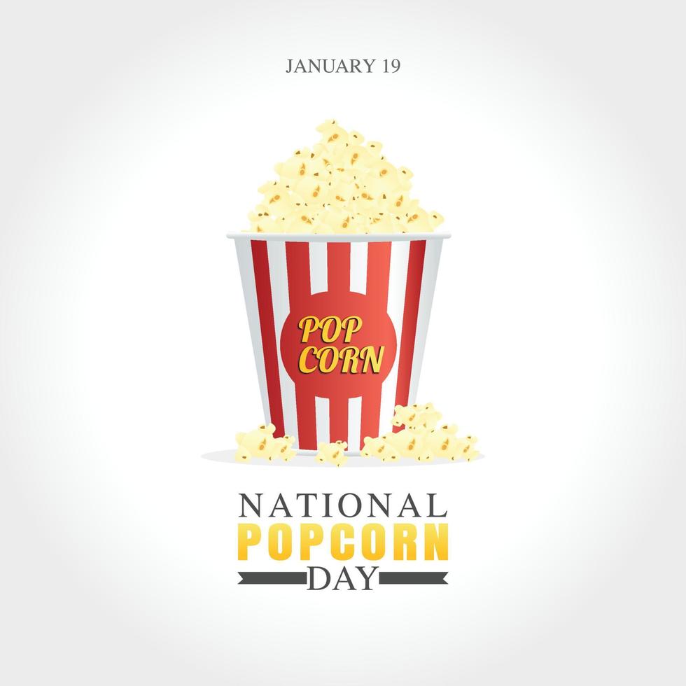 nationale popcorn dag vectorillustratie vector