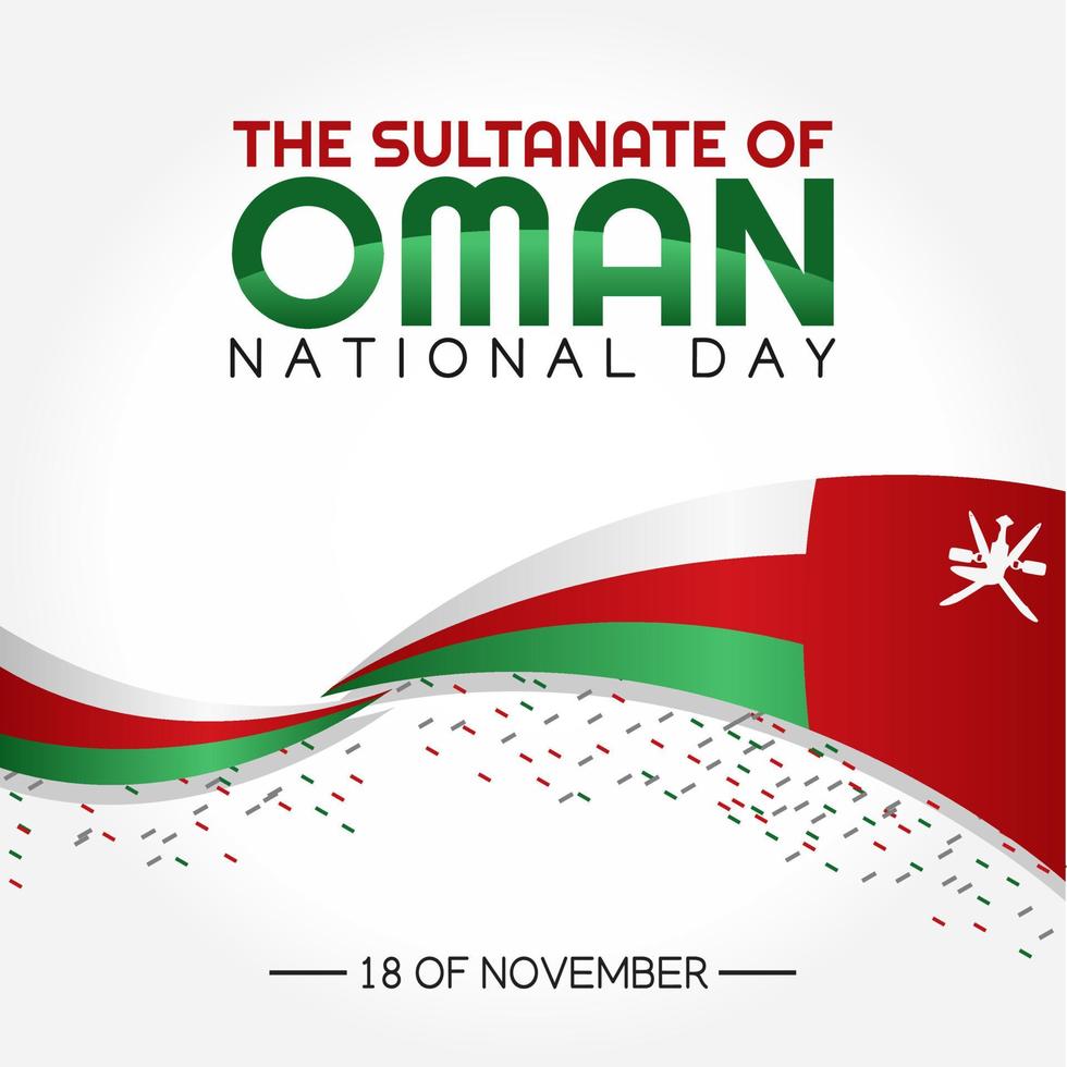 oman nationale dag vectorillustratie vector