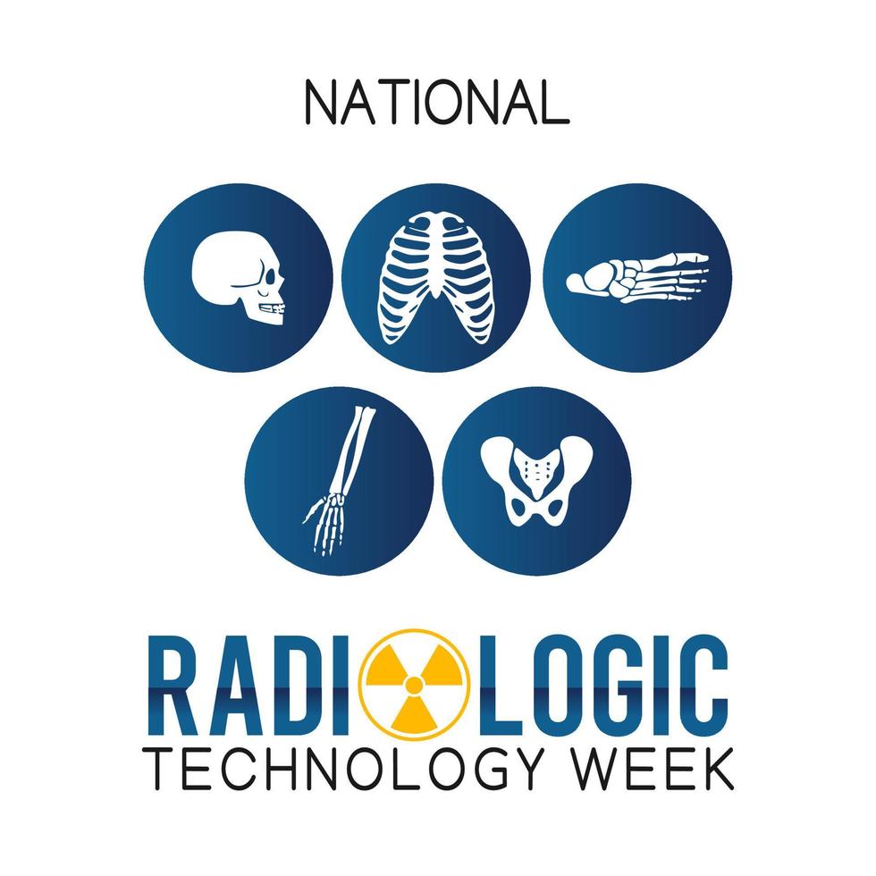 nationale radiologische technologieweek vectorillustratie vector
