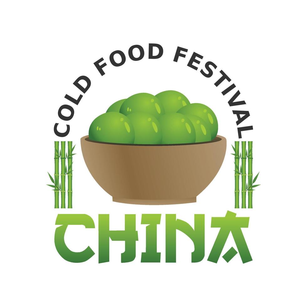 koude voedsel festival china vectorillustratie vector