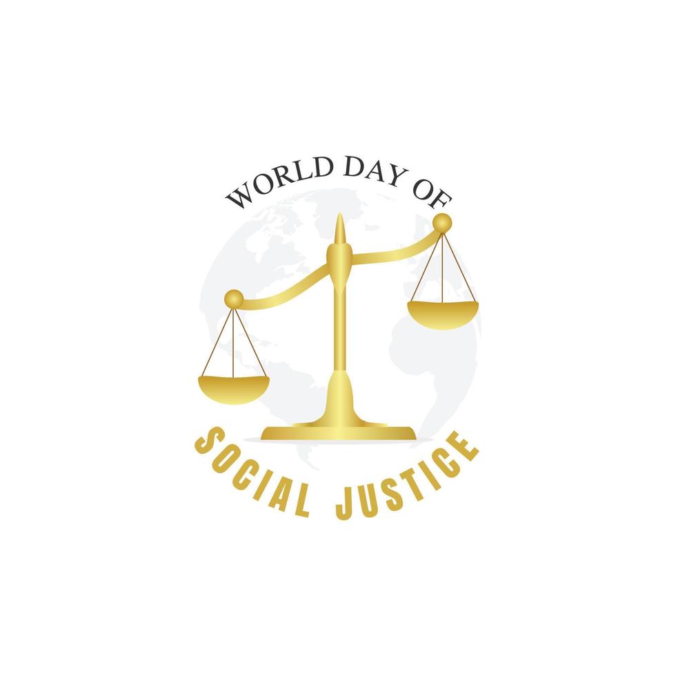wereld dag van sociale rechtvaardigheid vectorillustratie vector