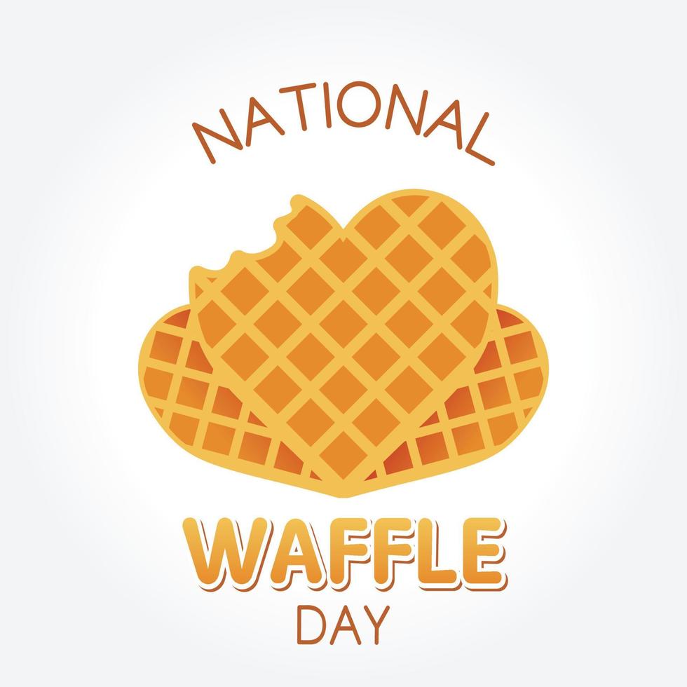 nationale wafel dag vectorillustratie vector