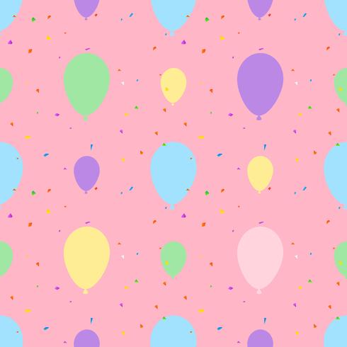 Ballon naadloos patroon. vectorillustratie op roze achtergrond. Pastel ballonnen. ontwerp voor textiel, behang, stof. vector