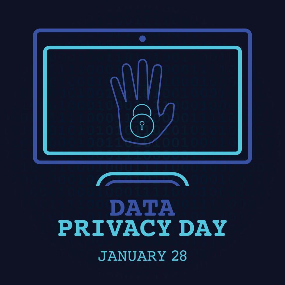 gegevens privacy dag vectorillustratie vector