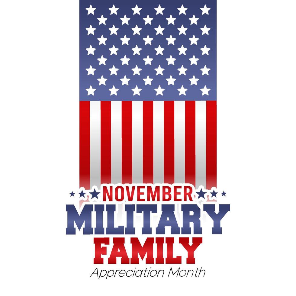 nationale militaire familie maand vectorillustratie vector
