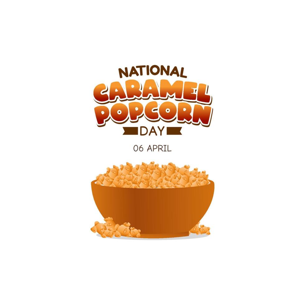 nationale karamel popcorn dag vectorillustratie vector