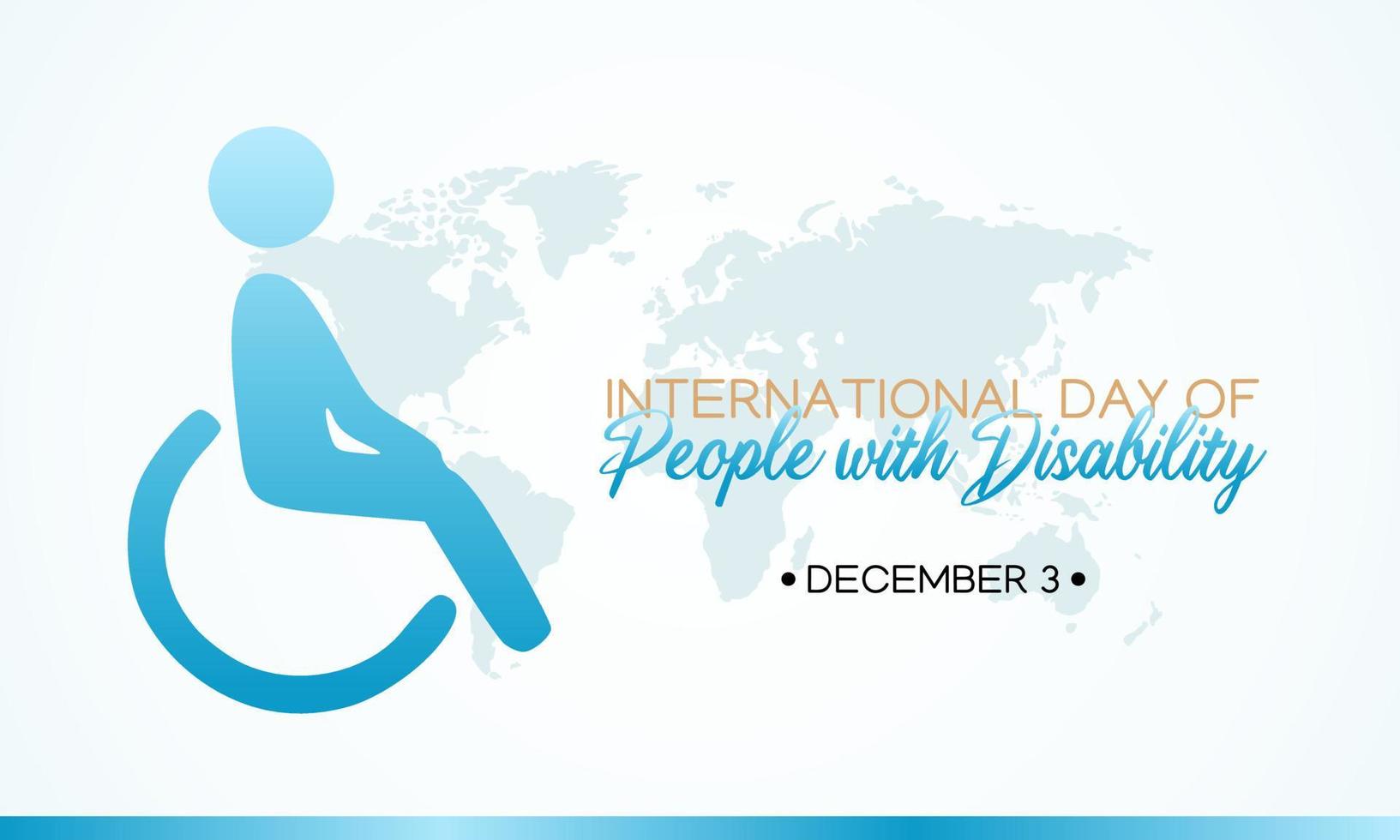 internationaal van mensen met een handicap vectorillustratie vector