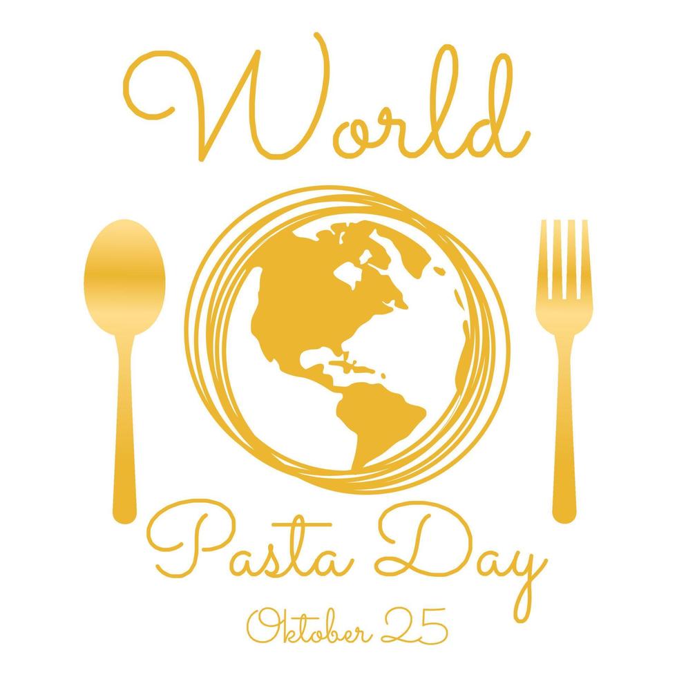 wereld pasta dag vectorillustratie vector