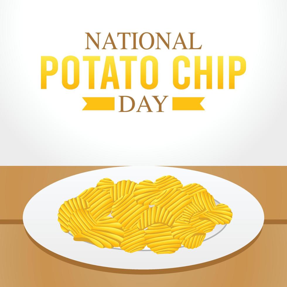 nationale aardappelchips dag vectorillustratie vector