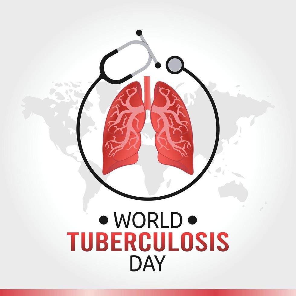 wereld tuberculose dag vectorillustratie vector
