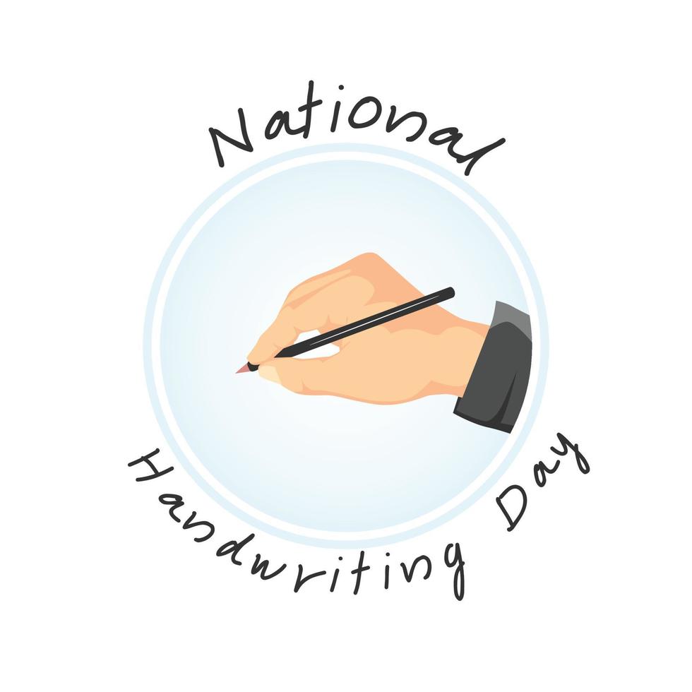 nationale handschrift dag vectorillustratie vector