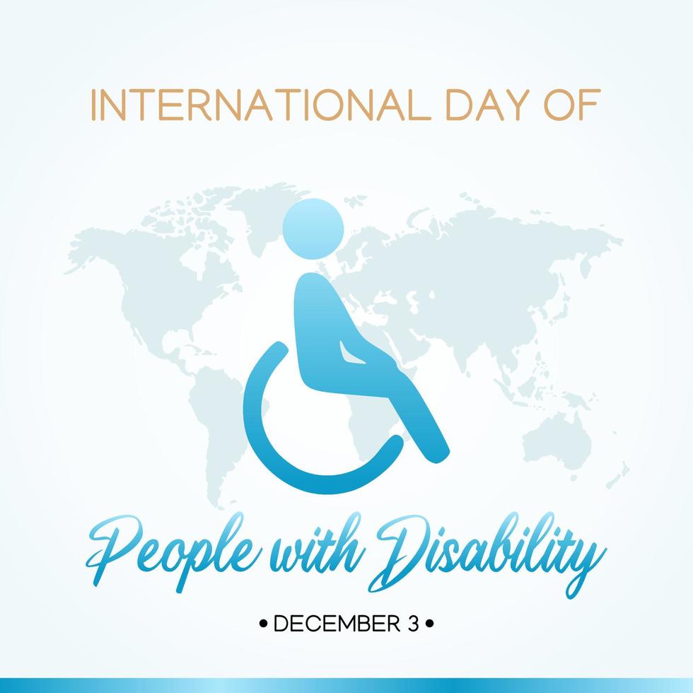 internationaal van mensen met een handicap vectorillustratie vector