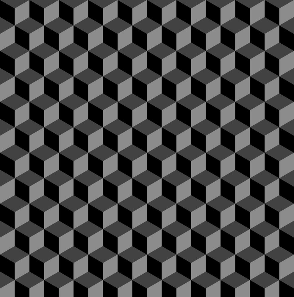 geometrische vectorachtergrond. naadloze patroon kubussen vormen. abstracte decoratie. illustratie - vector