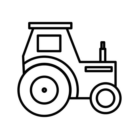 Trekker lijn zwarte pictogram vector