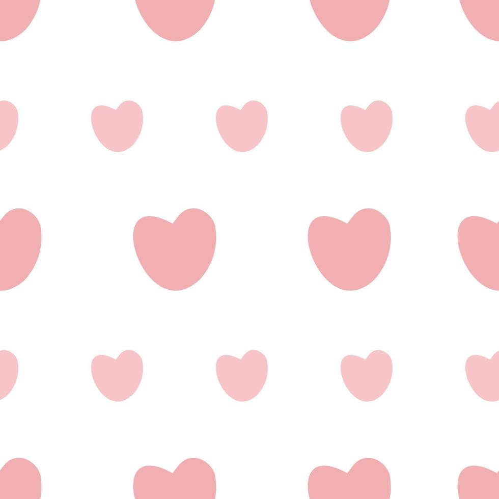 naadloos patroon met roze harten op witte achtergrond. vector illustratie