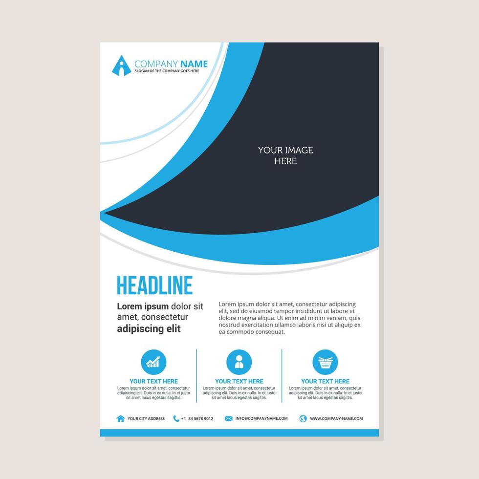 corporate business jaarverslag brochure flyer ontwerp vector