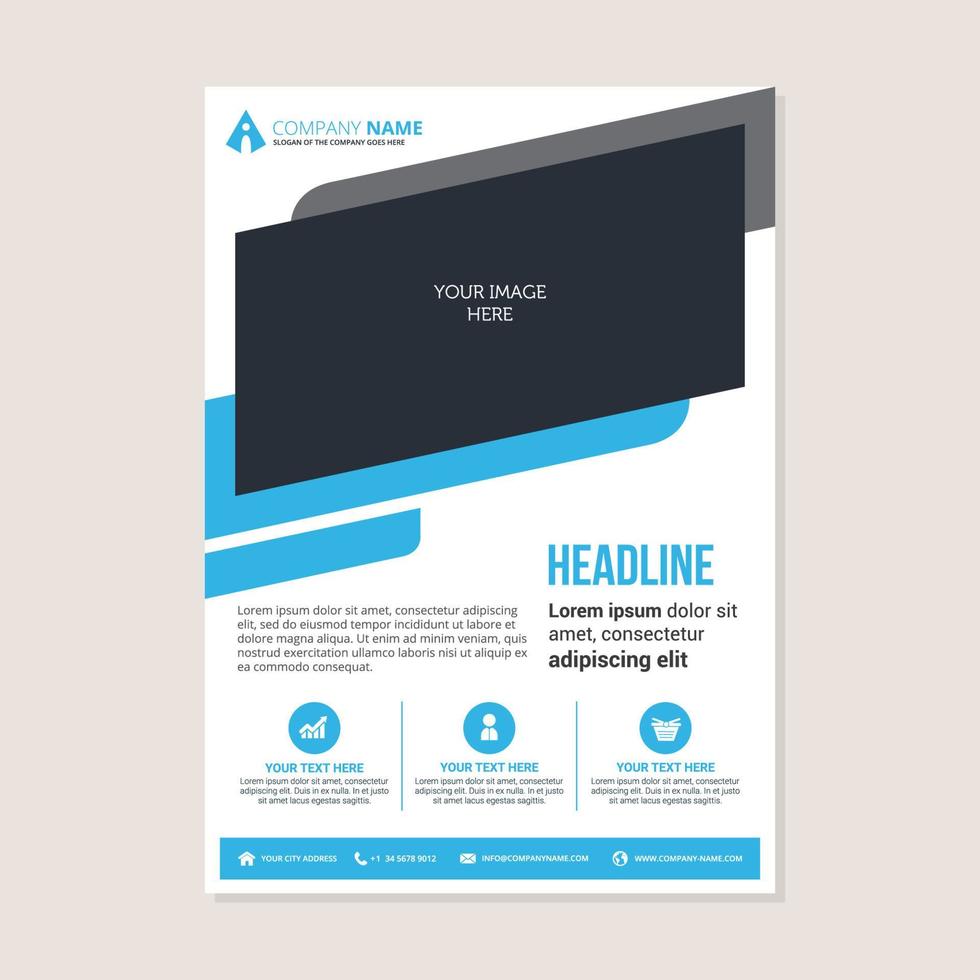 corporate business jaarverslag brochure flyer ontwerp vector