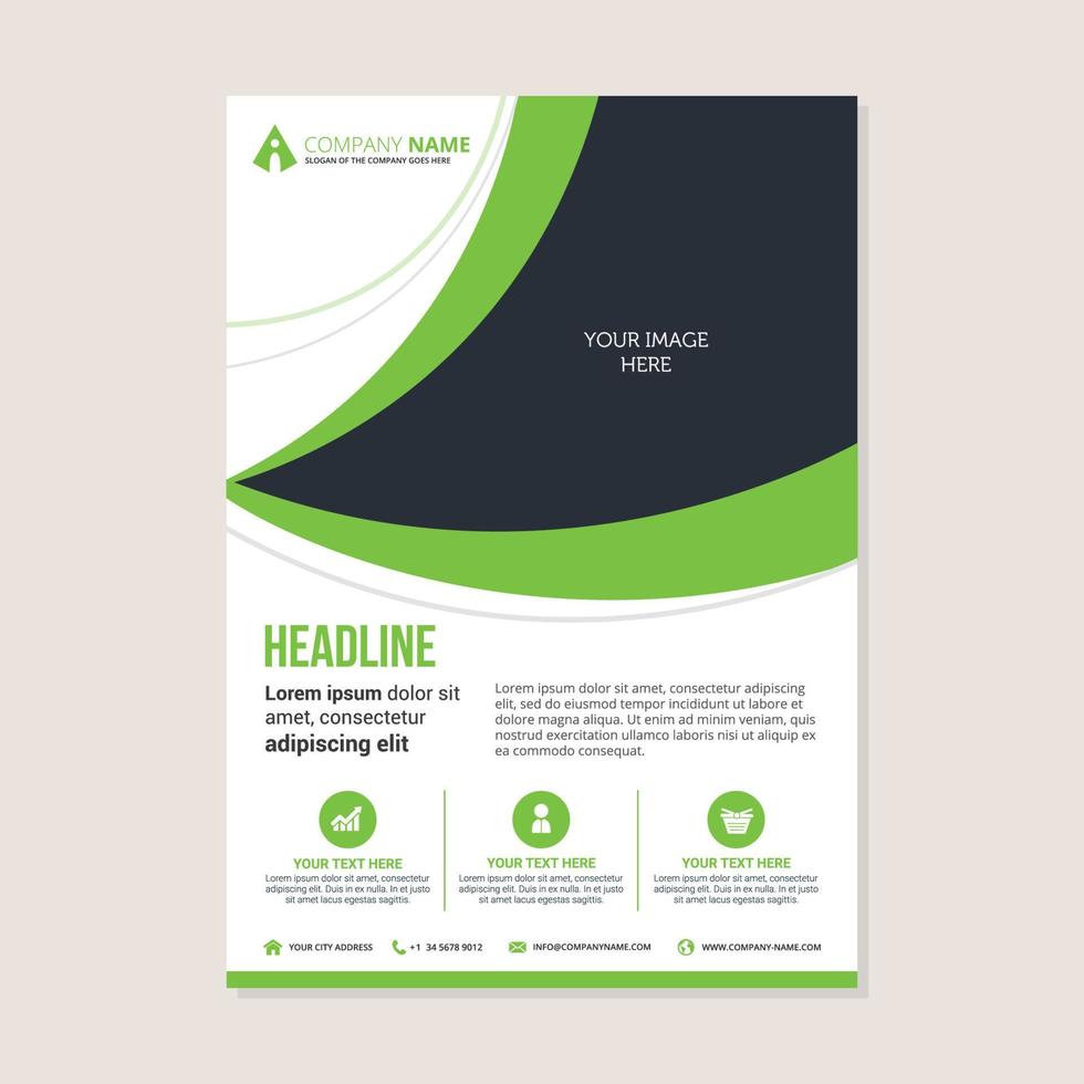 corporate business jaarverslag brochure flyer ontwerp vector