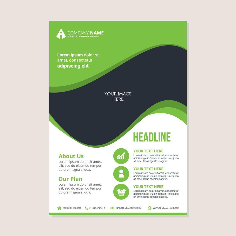 corporate business jaarverslag brochure flyer ontwerp vector