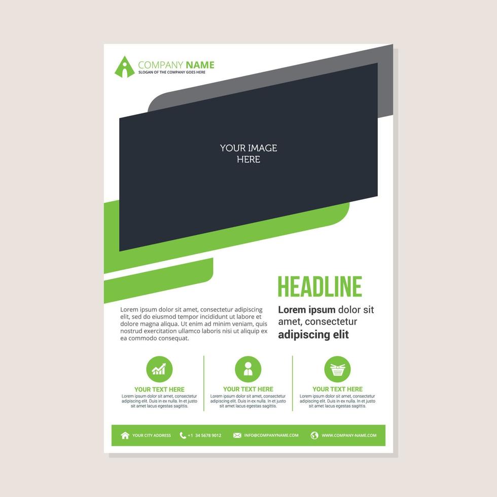 corporate business jaarverslag brochure flyer ontwerp vector