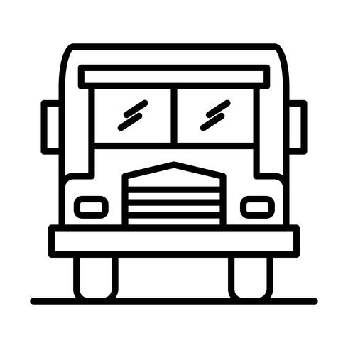 Buslijn zwart pictogram vector