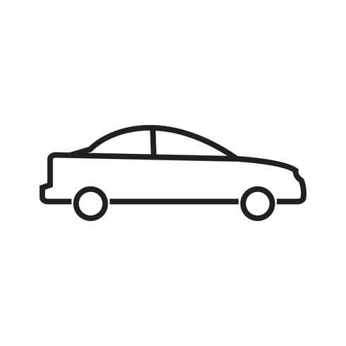 Commerciële zakelijke auto lijn zwarte pictogram vector