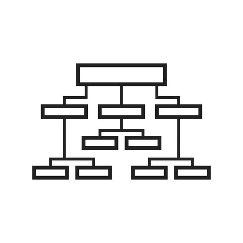 Bedrijfsstructuur Lijn zwarte pictogram vector