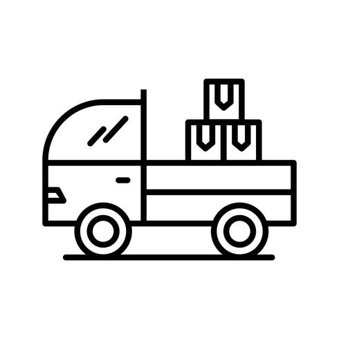 Cargo Line Black pictogram vector