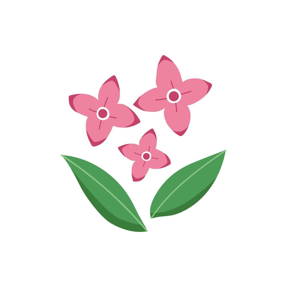 schattige abstracte roze lila bloemen. platte vectorillustratie vector