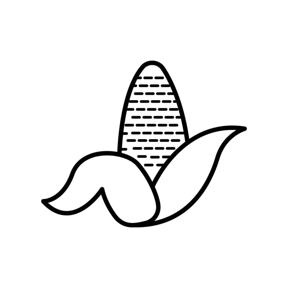 maïs lijn pictogram. eenvoudig ontwerp bewerkbaar. ontwerpsjabloon vector