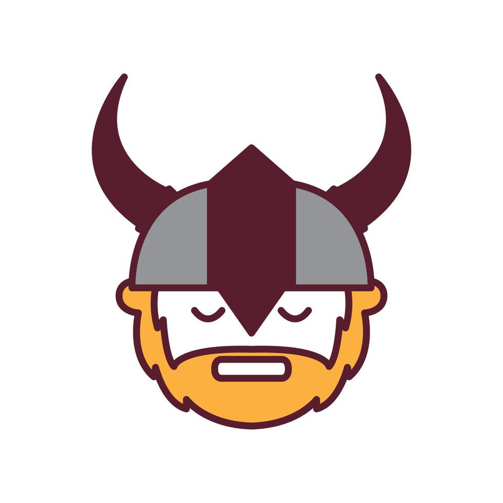 gekleurd schattig jongen viking logo ontwerp vector grafisch symbool pictogram teken illustratie creatief idee