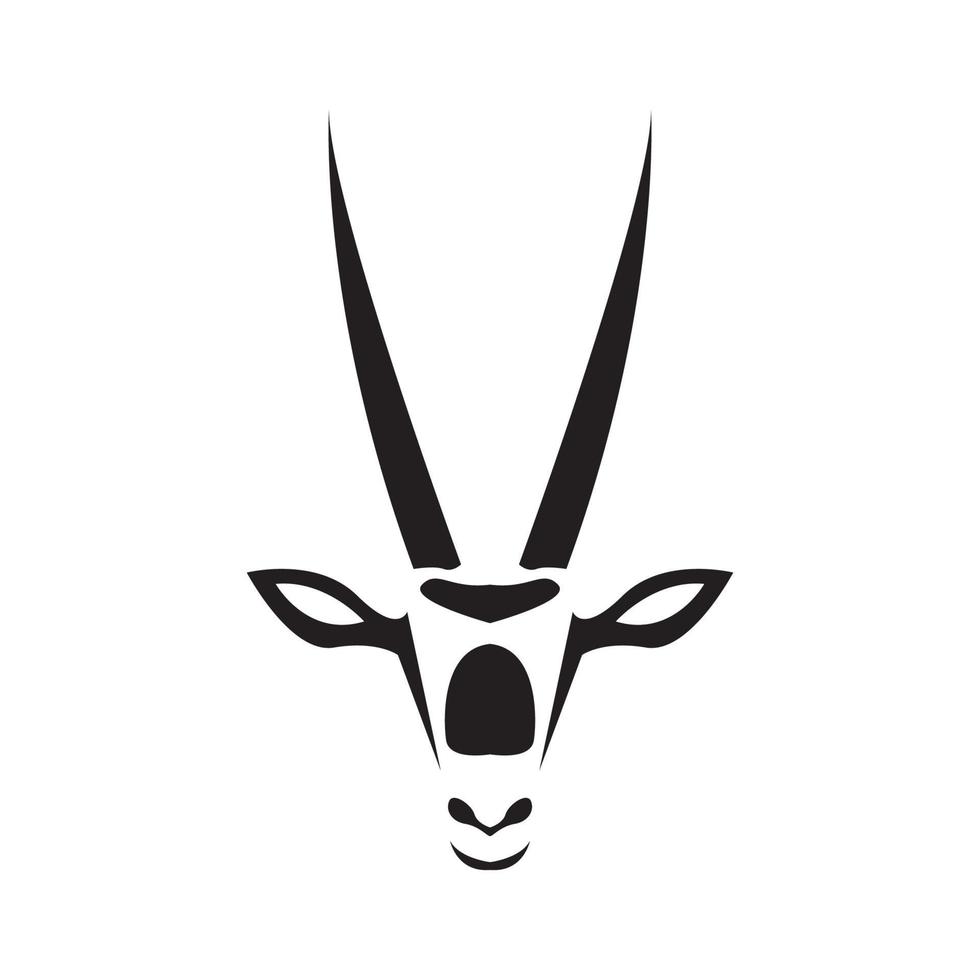 moderne vorm hoofd antilope logo symbool pictogram vector grafisch ontwerp illustratie idee creatief