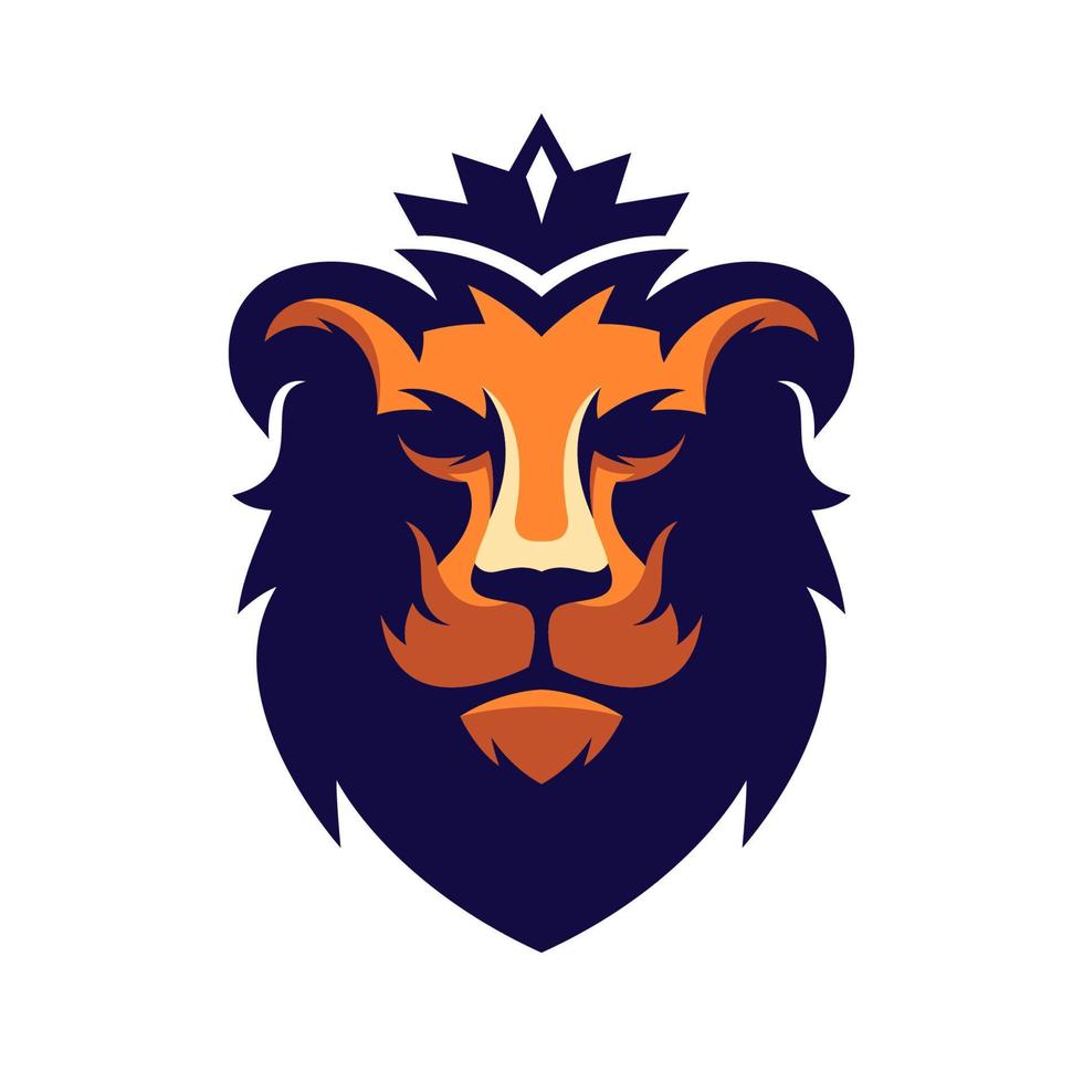 leeuw logo ontwerp met vector