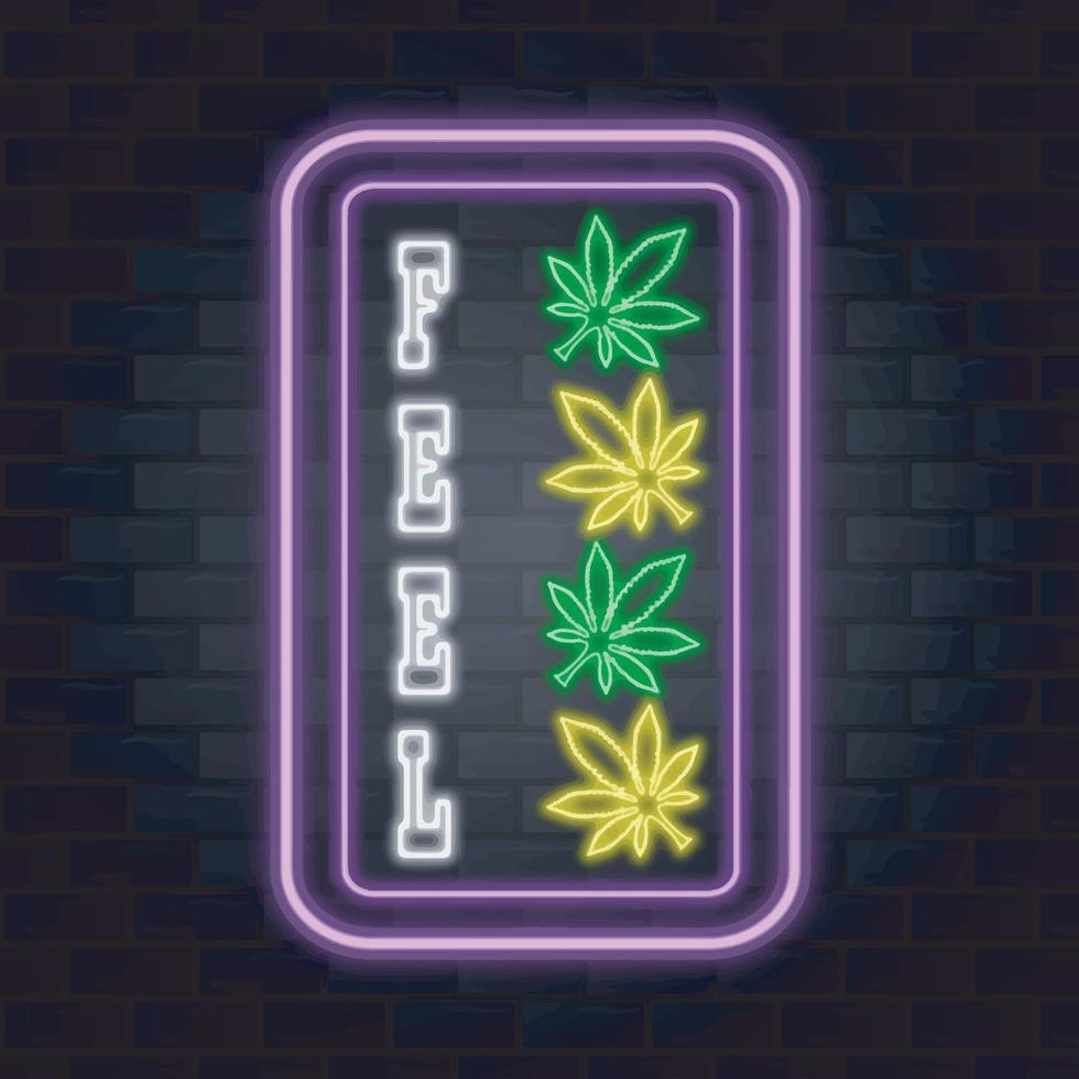 voel en marihuana eenvoudig logo voor bedrijven. vector