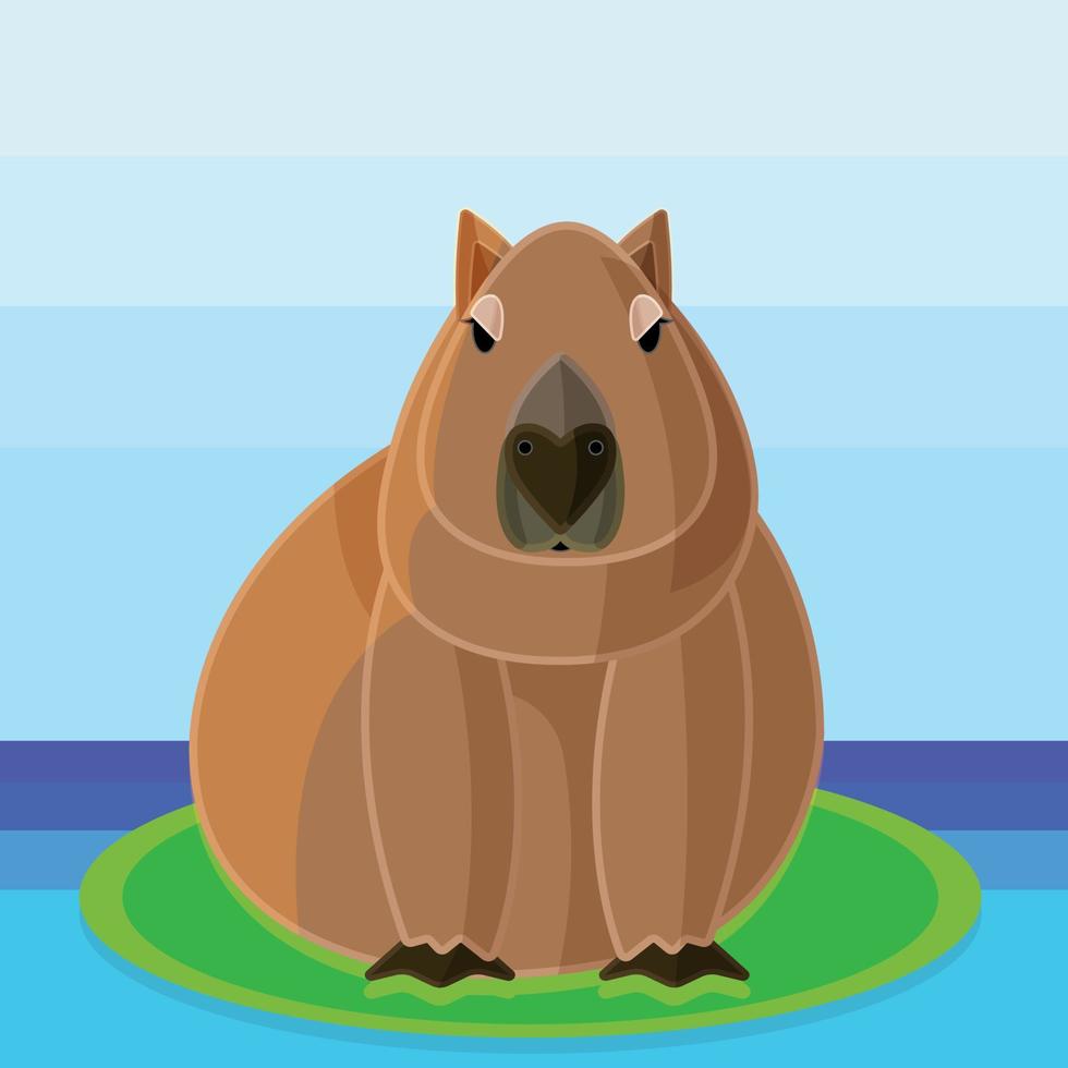 capibara in platte vectorillustratie vector