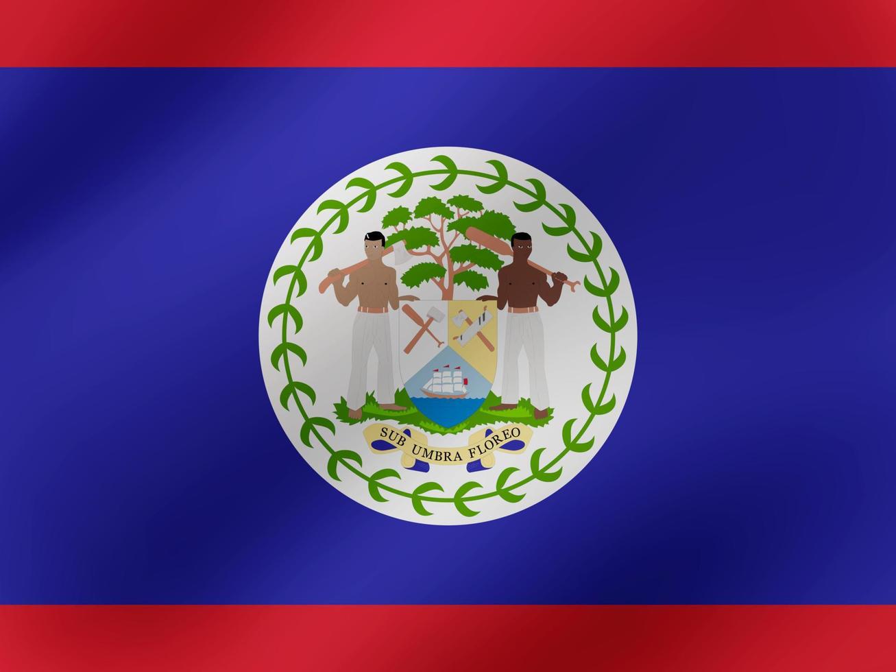 vector realistische golvende illustratie van belize vlag design