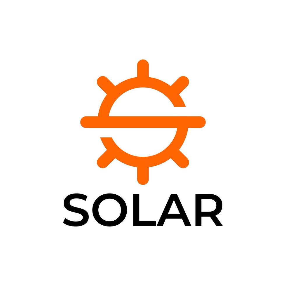 zonne-energie logo. zon logo ontwerpsjabloon. goed voor elk bedrijf met een zonne-thema. vector
