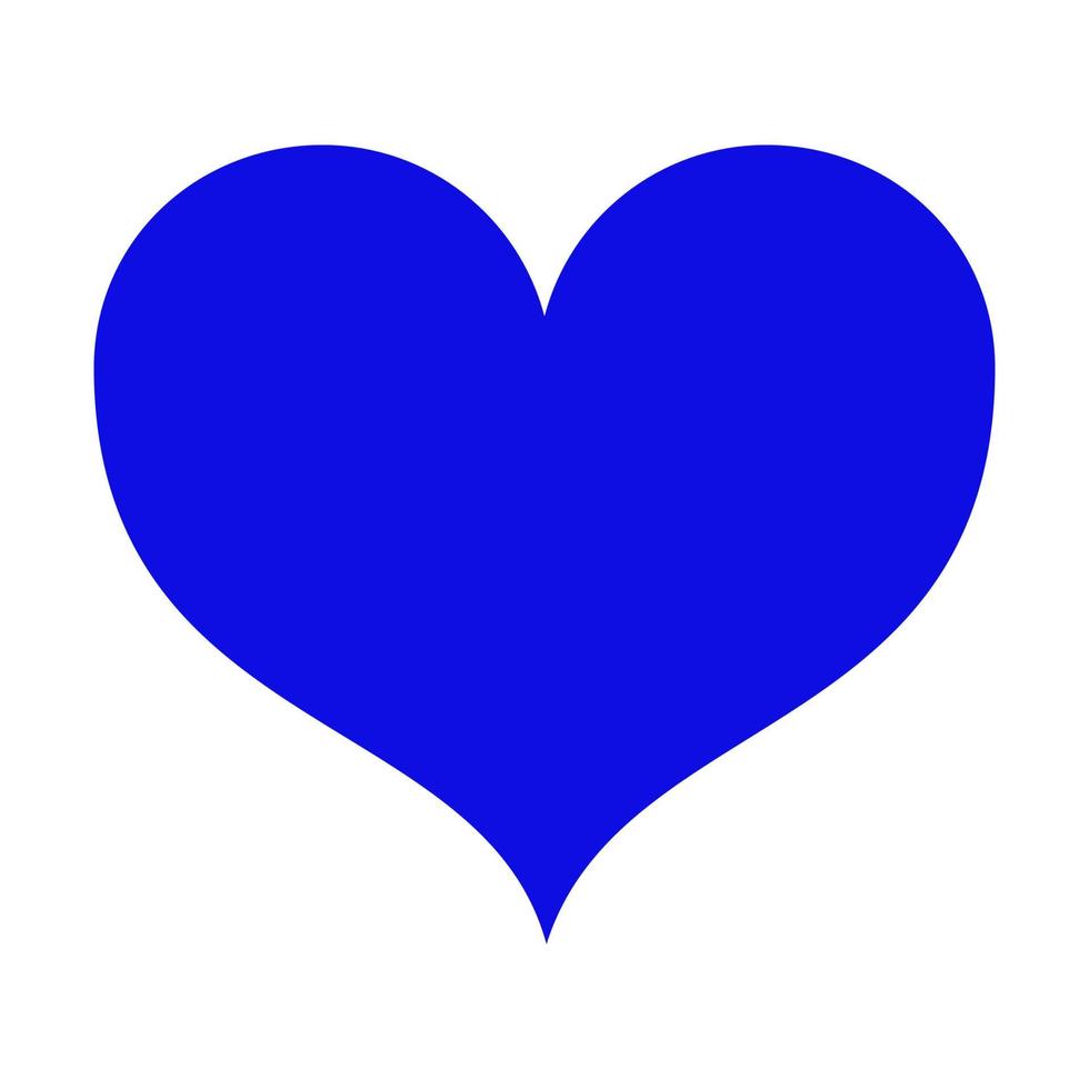 blauw enkel hart. Valentijnsdag vector