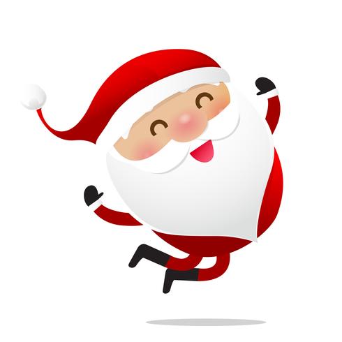 Happy Christmas-karakter Santa claus cartoon 016 vector