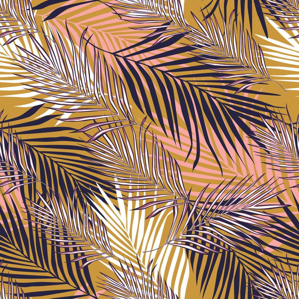 abstracte exotische plant naadloze patroon. tropisch palmbladerenpatroon. vector