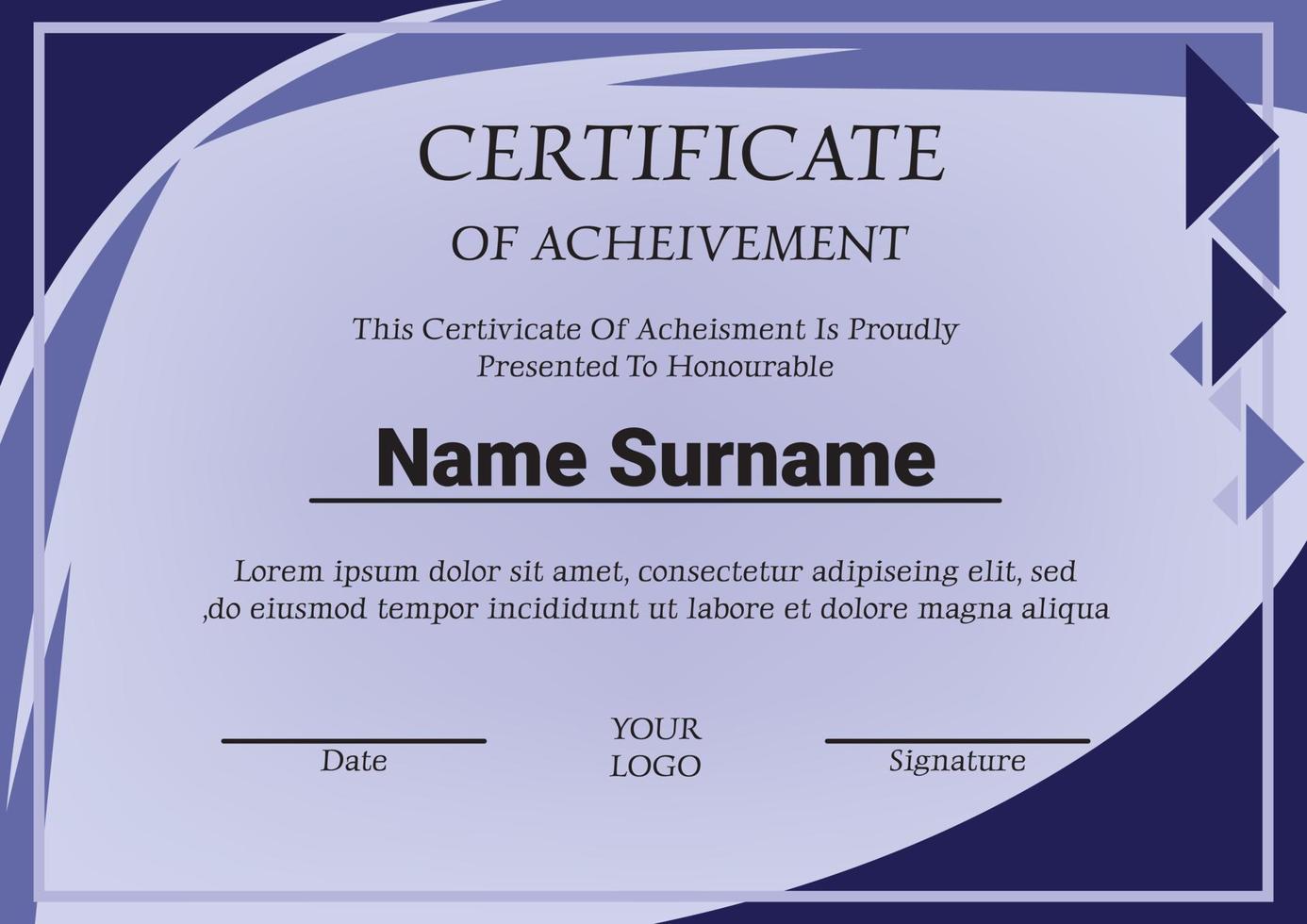 certificaat elegant modern vector