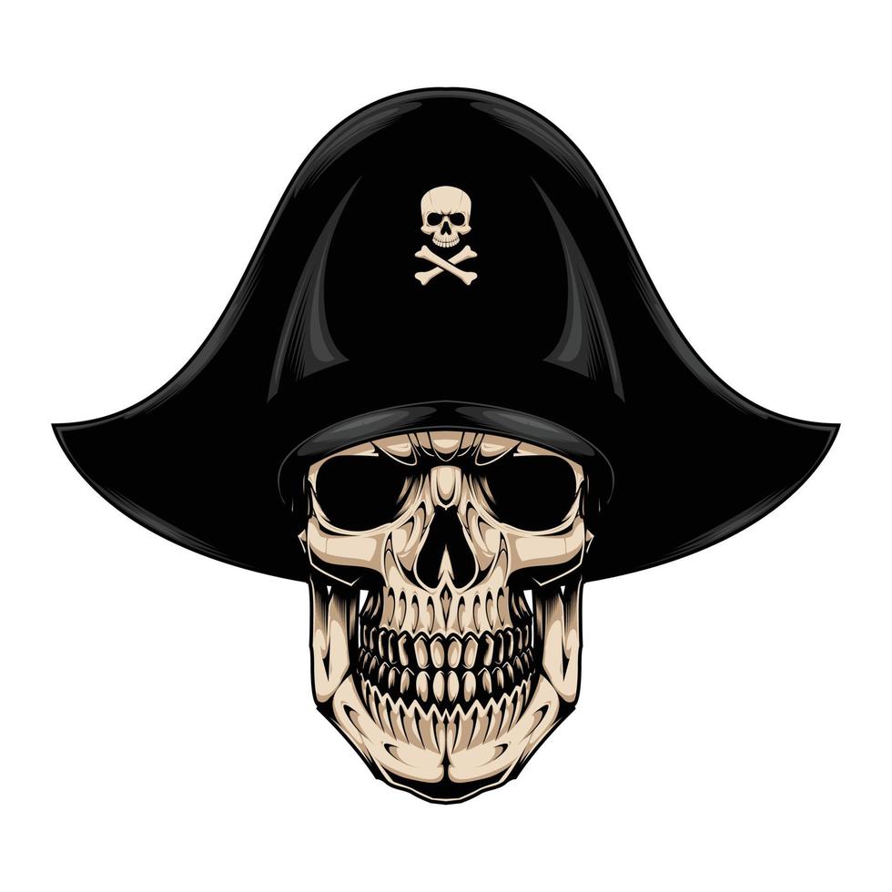 kapiteinsschedel van noordelijke piraten vector