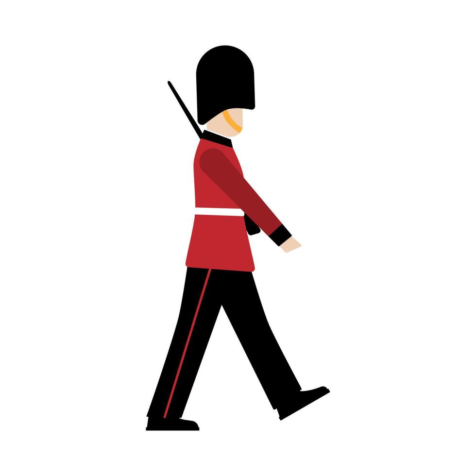 koninklijke britse garde. grenadier. soldaat van de koninklijke wacht. vector