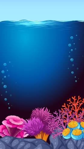 Een prachtige onderwater sjabloon vector
